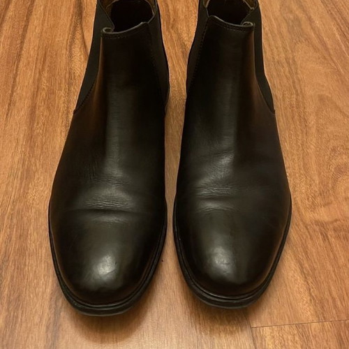 Nak leather ankle boots slightly used, black, size 42