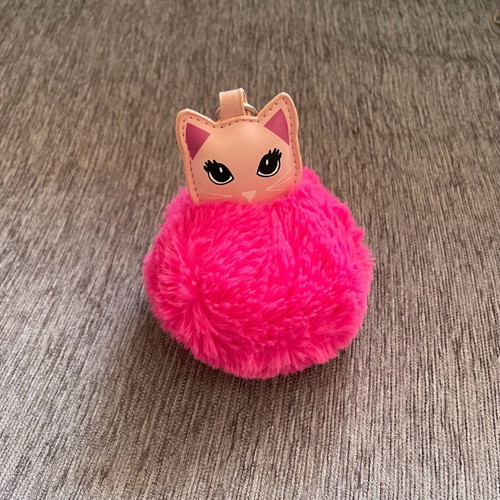 Fuchsia Cat Keychain like new