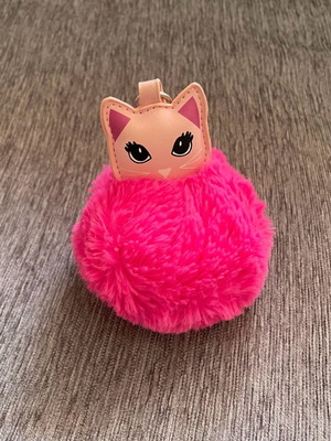 Fuchsia Cat Keychain like new