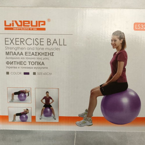 Exercise ball new, 65cm diameter, purple color