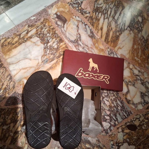 Boxer men's leather sandals size 43, new, brown