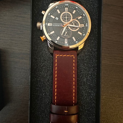 Curren men's watch brown like new with box