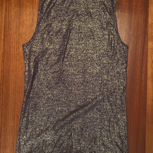 Madlen sleeveless top like new, purple and gold, size S