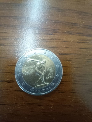 Greece 2 Euro 2002 Discobolus coin used