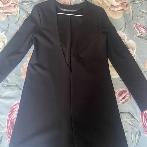 Zara black romper with open back, XS
