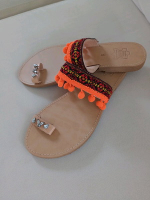 Leather handmade sandals size 38 new