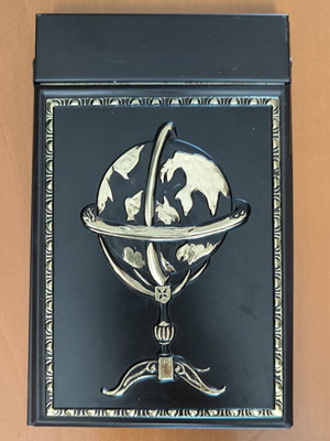Vintage metal desk holder for notepad