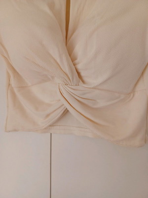 Τοπ crop μεταχειρισμένο, one size, άσπρο