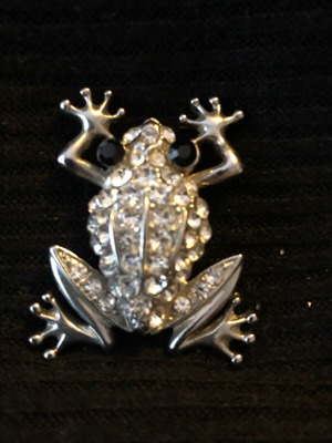 Abel & Lula pins new with strass, set of 4 pieces