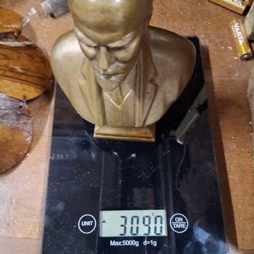 Lenin bronze bust used, solid old piece