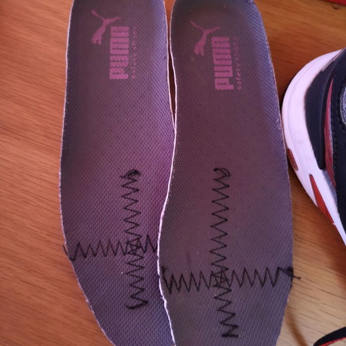 Puma women's safety shoes with aluminum toe cap like new, size 38