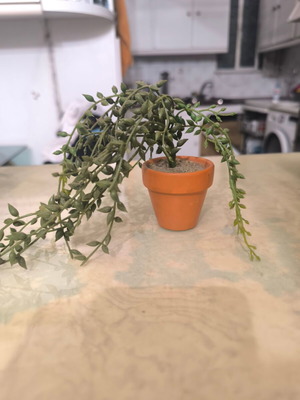 Artificial Hanging Plant in Ceramic Pot like new