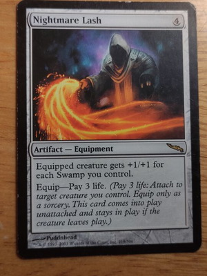 Nightmare Lash Magic the Gathering card used, Mirrodin