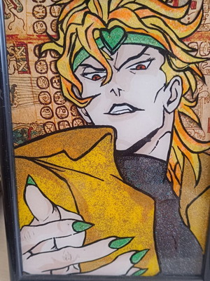 Glas Painting Dio Brando Anime JoJo's Bizarre Adventure, like new