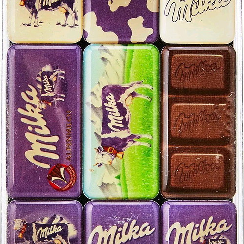 Milka fridge magnets like new set of 9 pieces