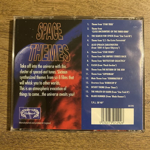 Space Themes CD like new, electronic sci-fi soundtracks