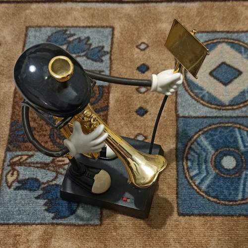 Vintage trumpet figure used, functional, 1980s