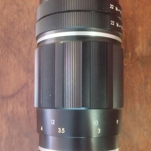 Pentax SL camera with Takumar 200mm f5.6 lens used