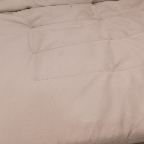 Sofa bed beige microfiber click-clack used, bed size 1.90×1.15 m