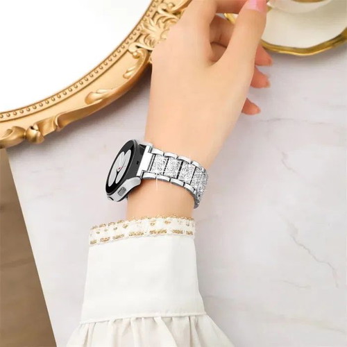 Stainless Steel Watch Band with Stones for Huawei and Samsung 18mm