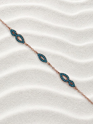 Handmade Gianniotiko bracelet in rose gold plated silver 925 with zircon