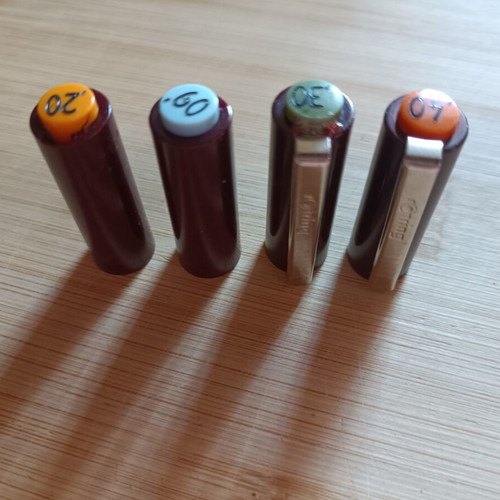 Rapidograph set 0.6 0.4 0.3 0.2 used, with case