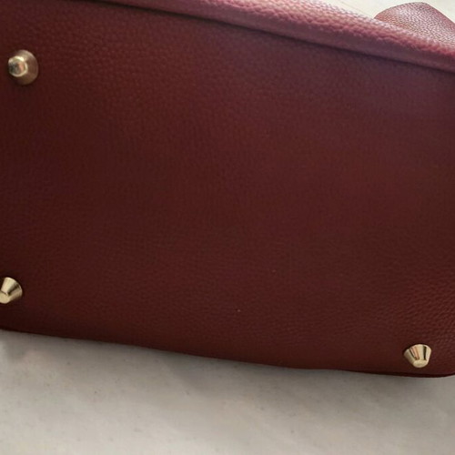 Anna Grace leather handbag new, burgundy