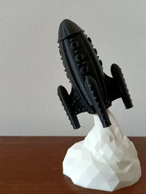 Desk decor rocket new, dimensions 63x63x120mm