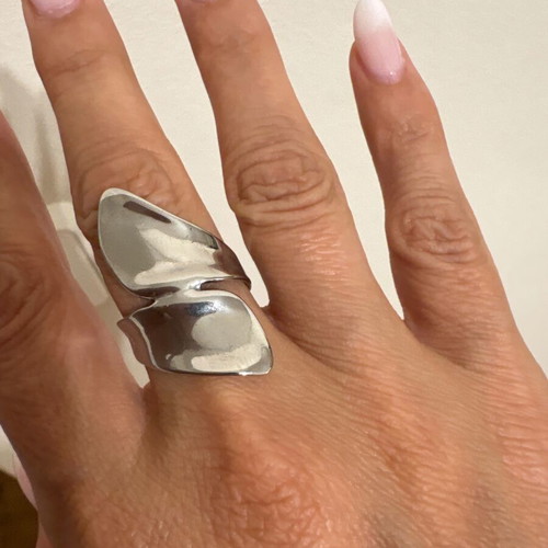 Ring leaf-shaped stainless steel new