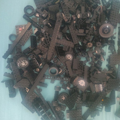 Lego black pieces new, construction pack