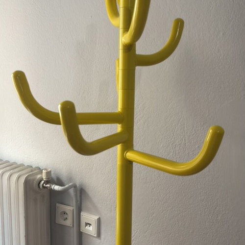 Metal yellow coat rack Ikea like new