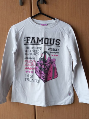 Alouette white sweatshirt for girl 10 years like new