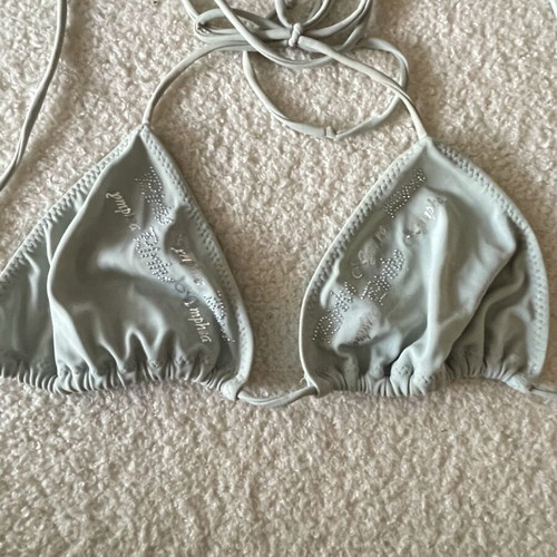 Pinko bikini top used, size M, grey and blue