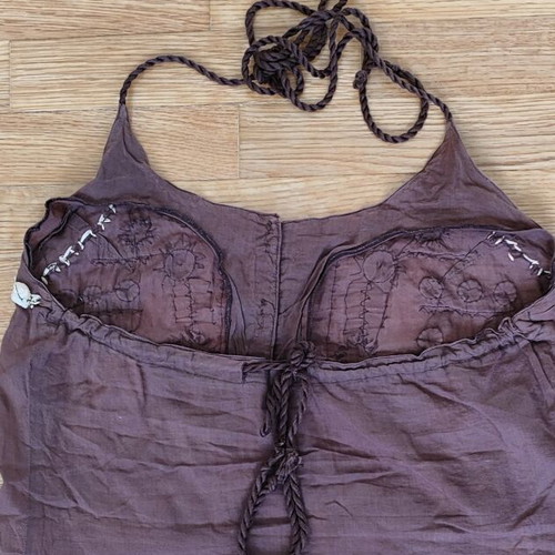 Boho Halter Top Milk & Honey London size M like new, brown with charms