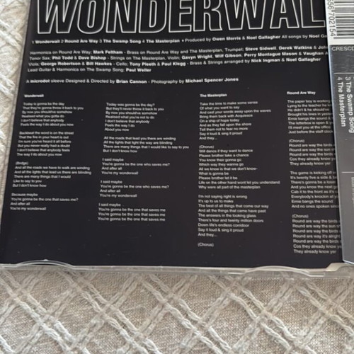 Oasis Wonderwall special edition CD like new