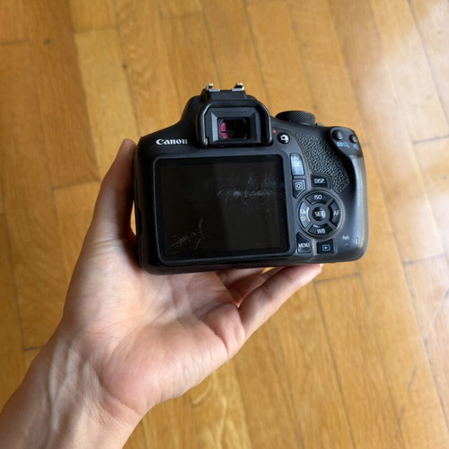 Canon DSLR Camera EOS 1300D Crop Frame Black used with screen scratches