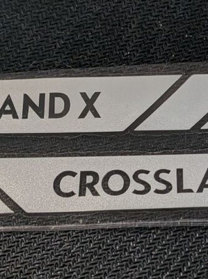 Opel Crossland X Reflective White Stickers new