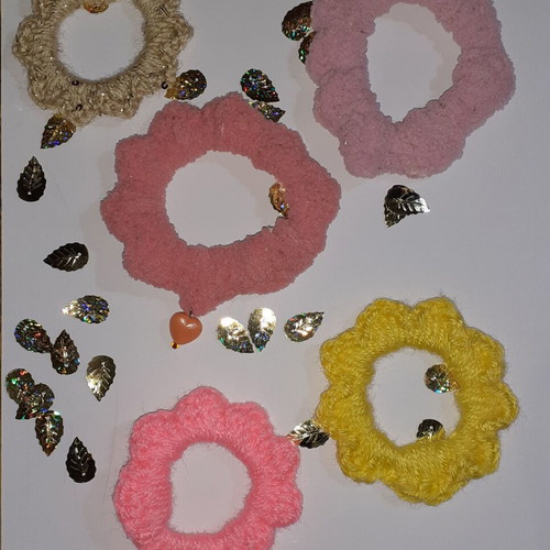 Handmade hair ribbons pack of 5 multicolored