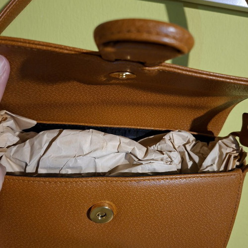 Vintage Y2K shoulder bag tan camel NKI brand new