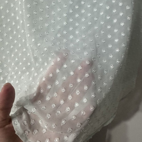 Sisley sheer polka dot blouse, pale green, XS