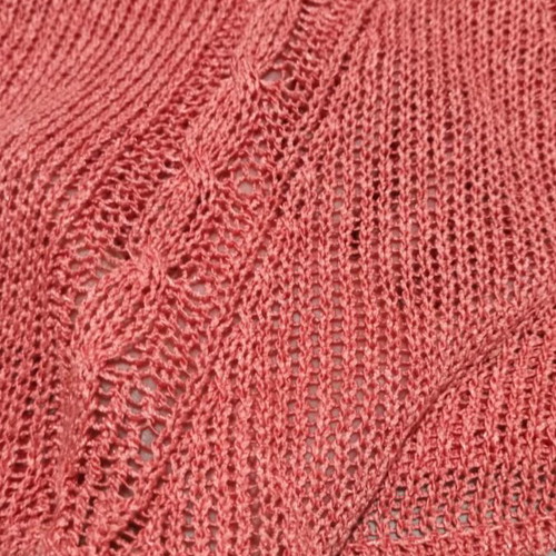 Knitted summer sweater coral color size S like new