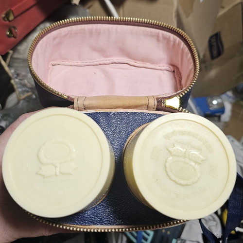 Thermos pair vintage set in vinyl case used