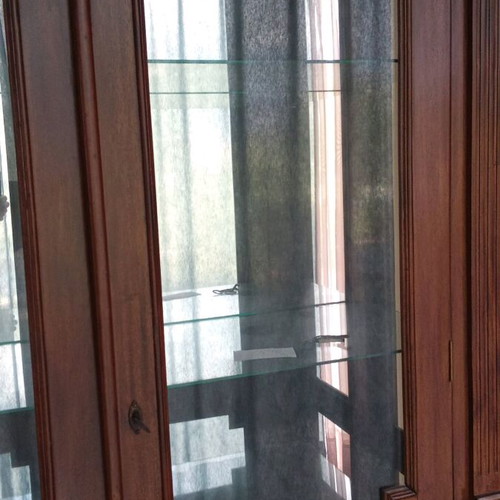 Display cabinet antique furniture made of walnut wood