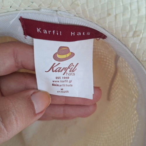 Karfil hats hat used, beige, size 58 unisex