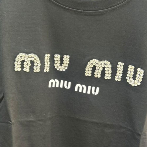 Miu Miu women's T-shirt with stones, sizes S-XL