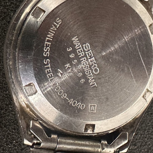 Seiko 5 vintage 70s automatic wristwatch used, silver