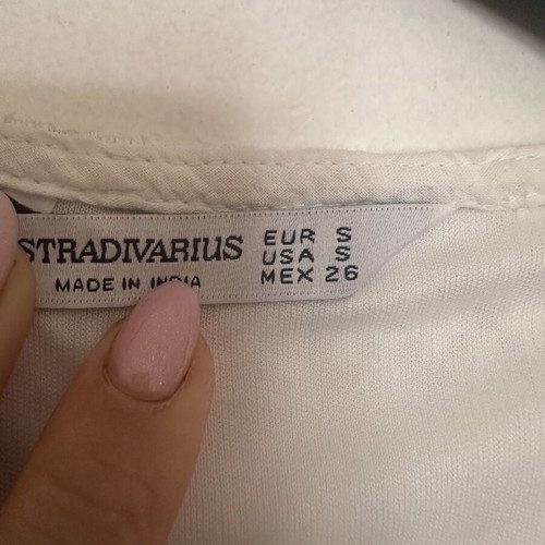 Stradivarius white knitted short dress like new, size S