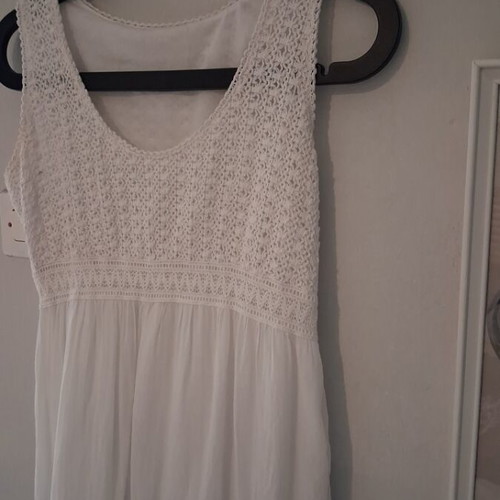 White dress S/M like new, airy fabric