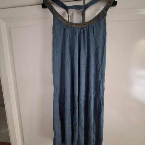 Women's summer dress backless like new, blue, size S