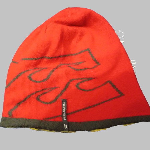Billabong reversible hat like new, red and yellow, size L